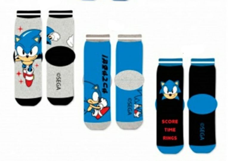 pack 3 calcetines sonic