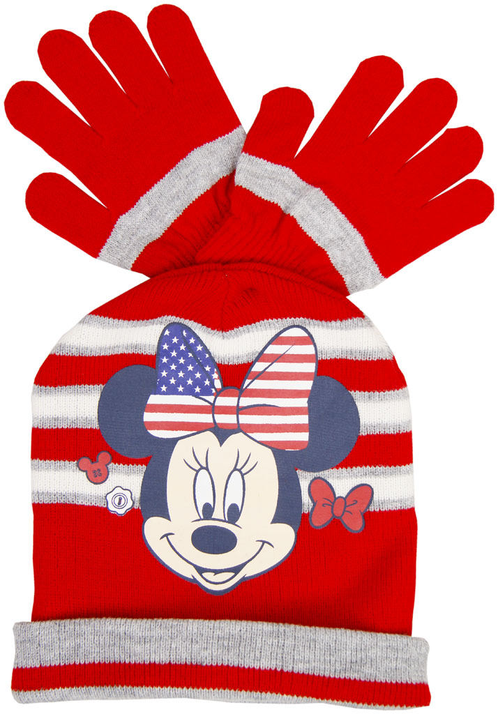 conjunto gorro+guantes minnie