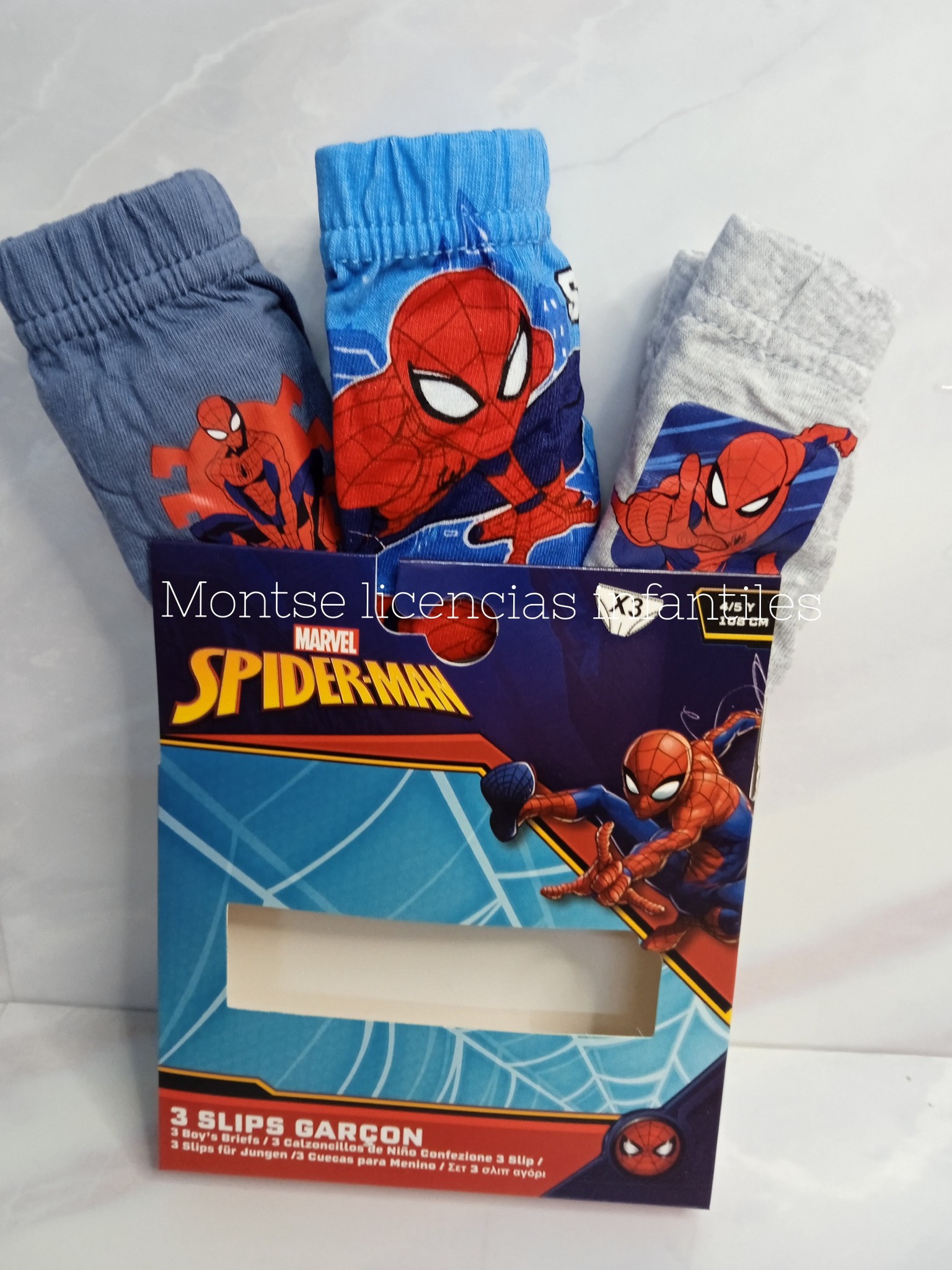pack 3 calzoncillos slips spiderman