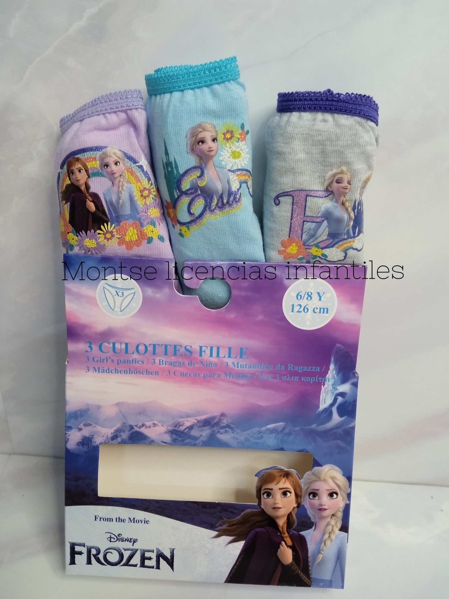 pack 3 braguitas frozen disney