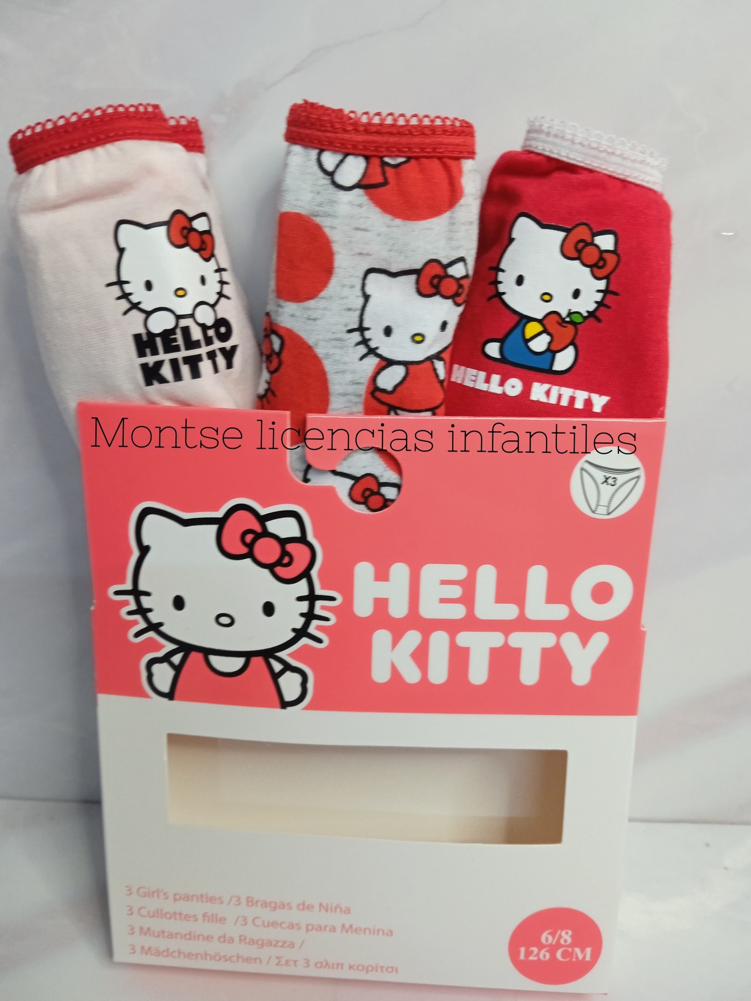 pack 3 braguitas hello kitty