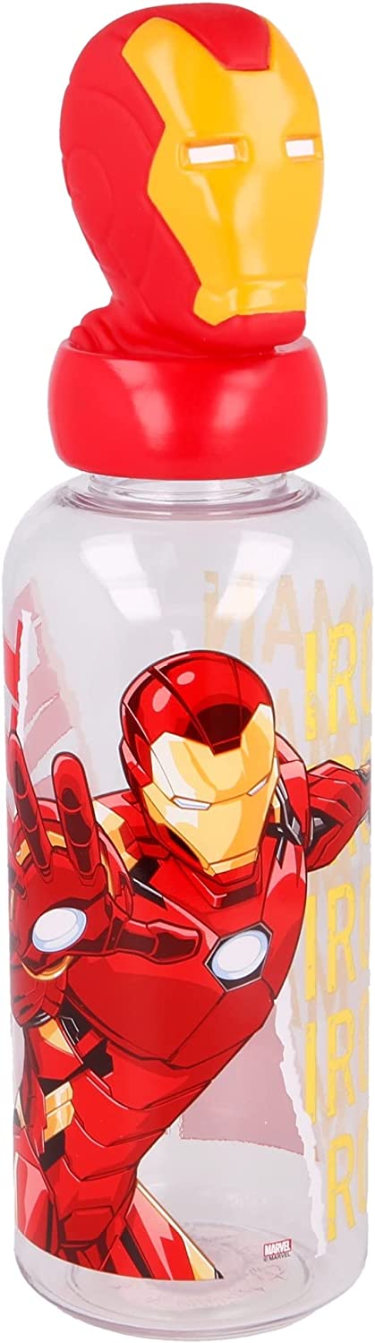 botella con tapon figura 3D avengers