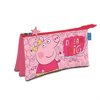 estuche triple peppa pig