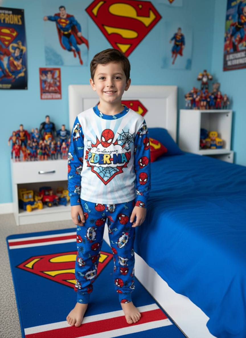 pijama tejido polar spiderman