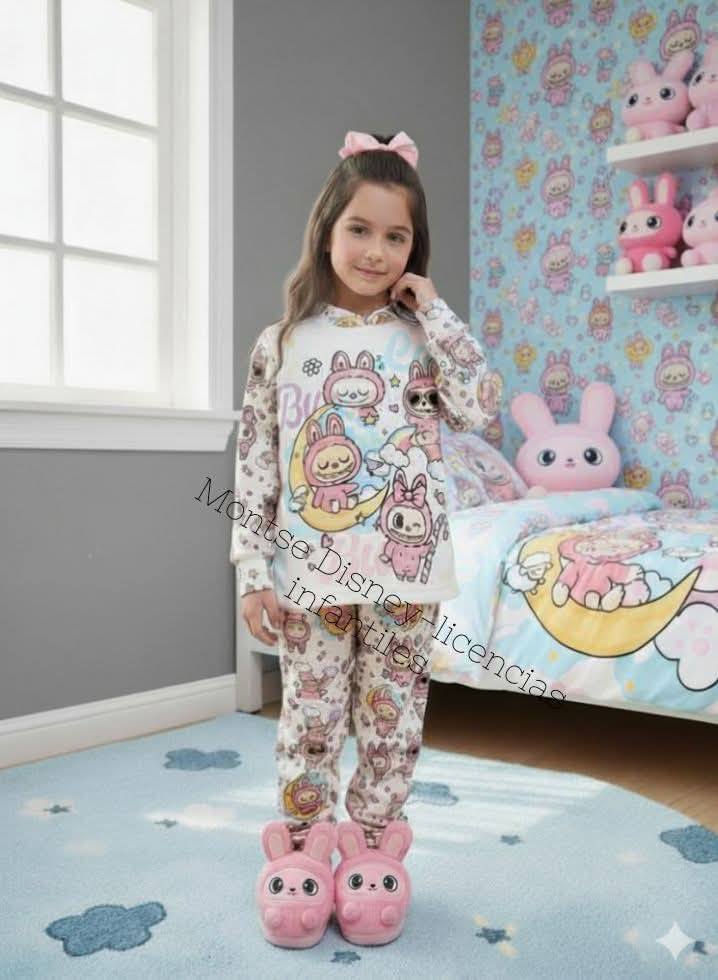 pijama tejido polar labubu