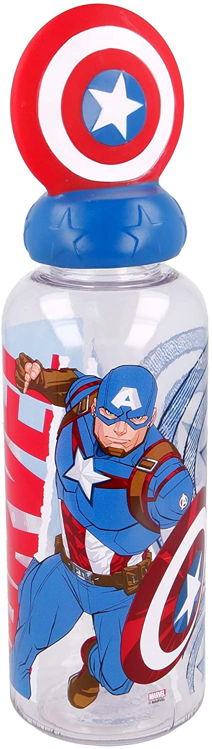 botella con tapon figura 3D avengers