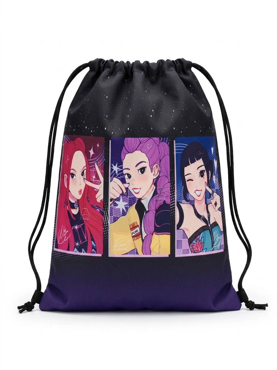 bolsa mochila cuerdas k pop