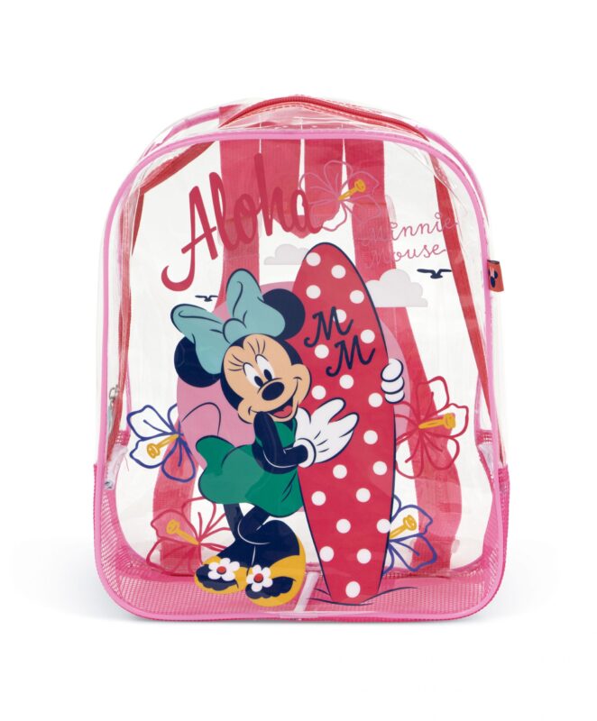 mochila transparente minnie disney 31cm.
