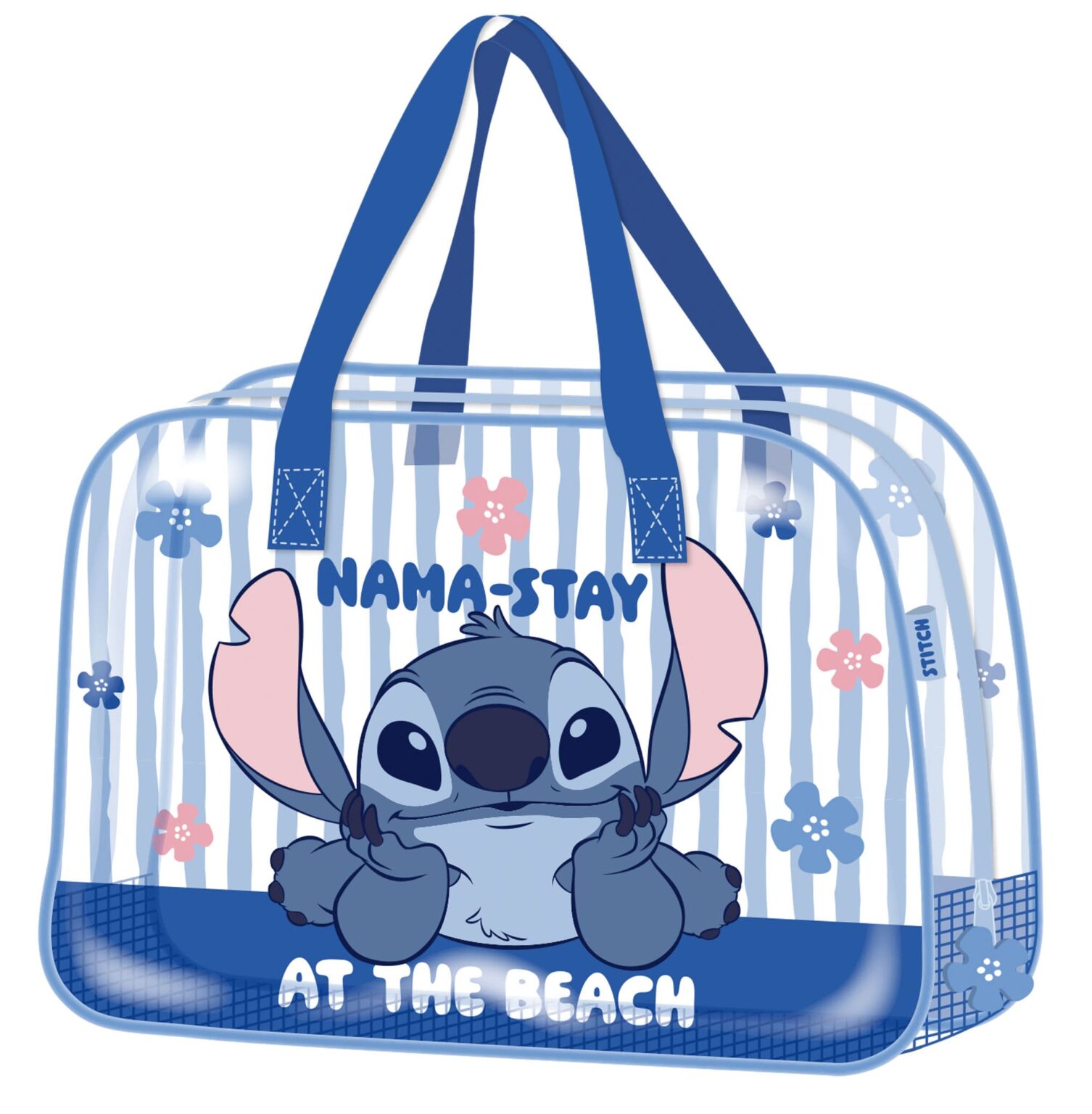 bolsa playa rejilla stitch disney