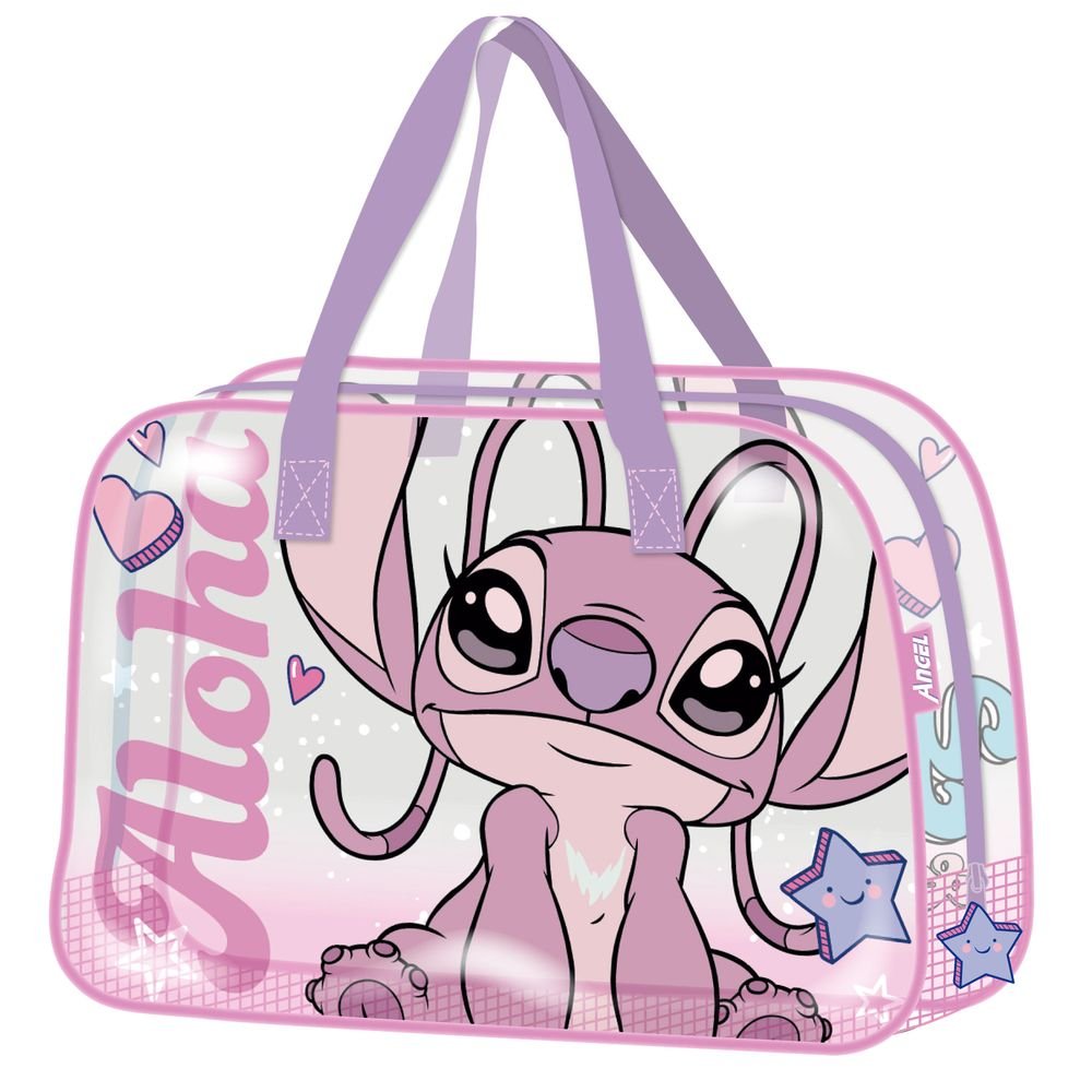 bolsa playa rejilla stitch disney