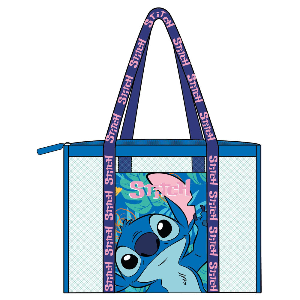 bolsa playa rejilla stitch disney