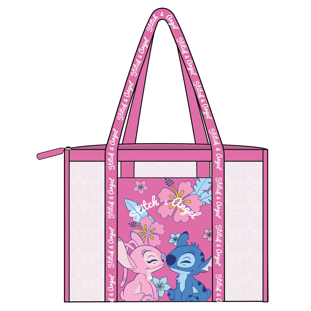 bolsa playa rejilla stitch disney