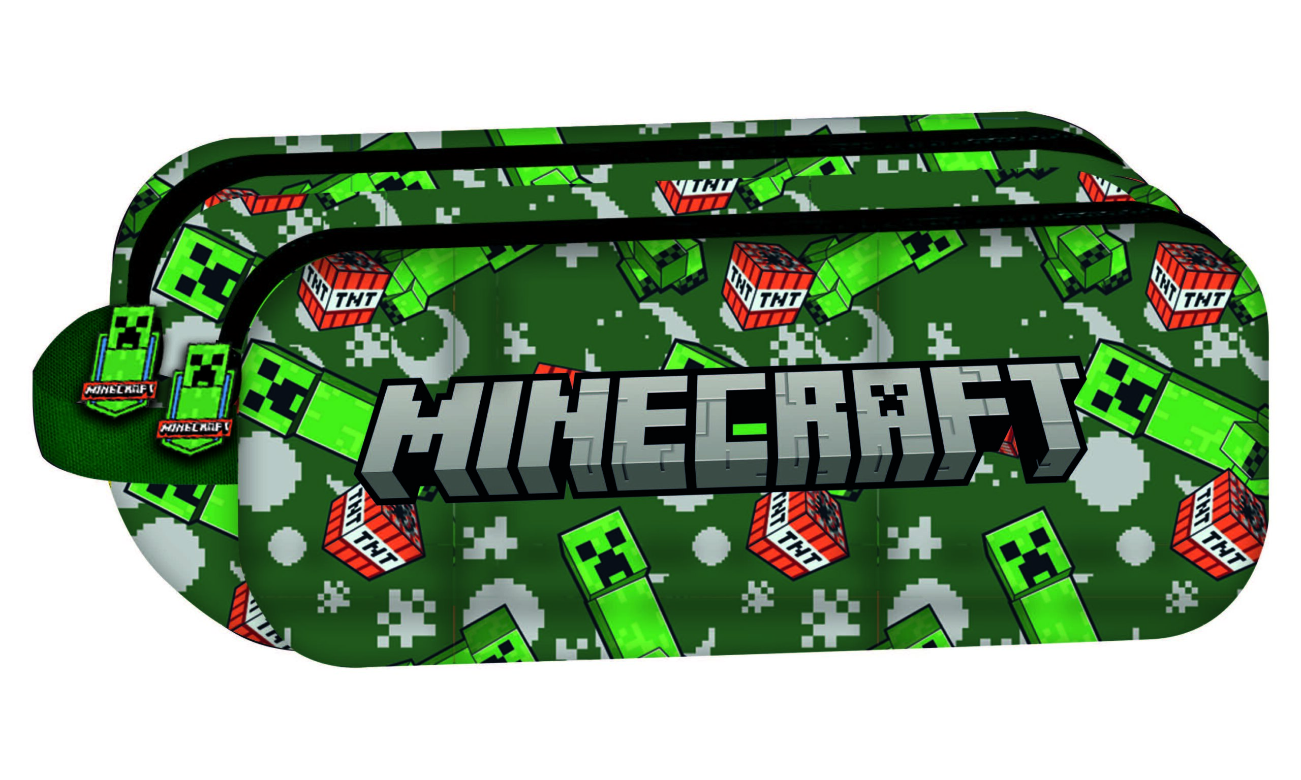 estuche doble minecraft