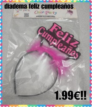 diadema feliz cumpleaños