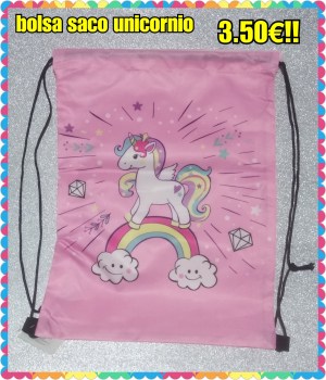 bolsa saco unicornio