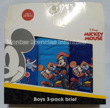 pack 3 calzoncillos mickey
