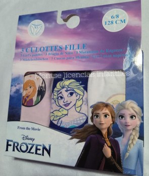 pack 3 braguitas frozen disney