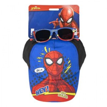 gorra con gafas de sol spiderman