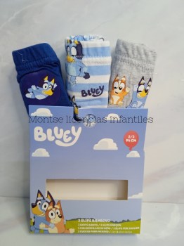 pack 3 calzoncillos slips bluey