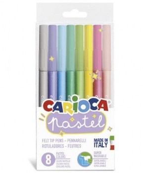 8 rotuladores carioca pastel