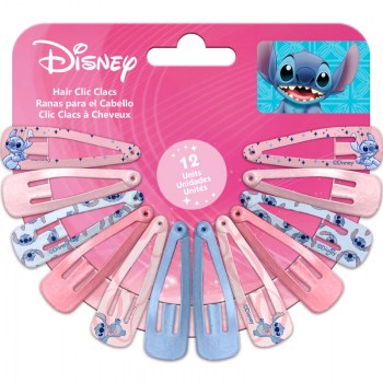 pack 12 clips de pelo stitch