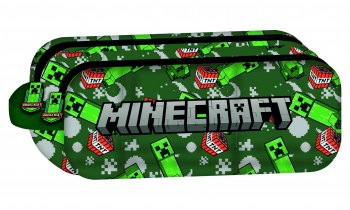 estuche doble minecraft