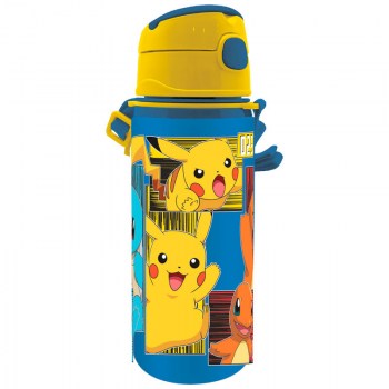 botella aluminio con cuerda pokemon