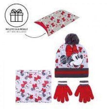 conjunto gorro+braga cuello+guantes minnie