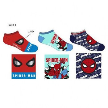 pack 3 calcetines tobilleros spiderman