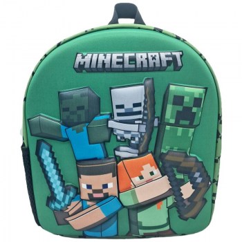 mochila 3D minecraft 30cm.
