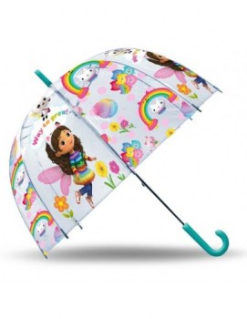 paraguas transparente gabby dollhouse