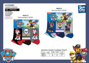 pack 3 calcetines patrulla canina