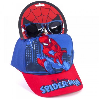 gorra con gafas de sol spiderman