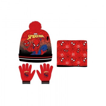 conjunto gorro+braga cuello+guantes spiderman
