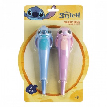 pack 2 boligrafos silicona stitch disney
